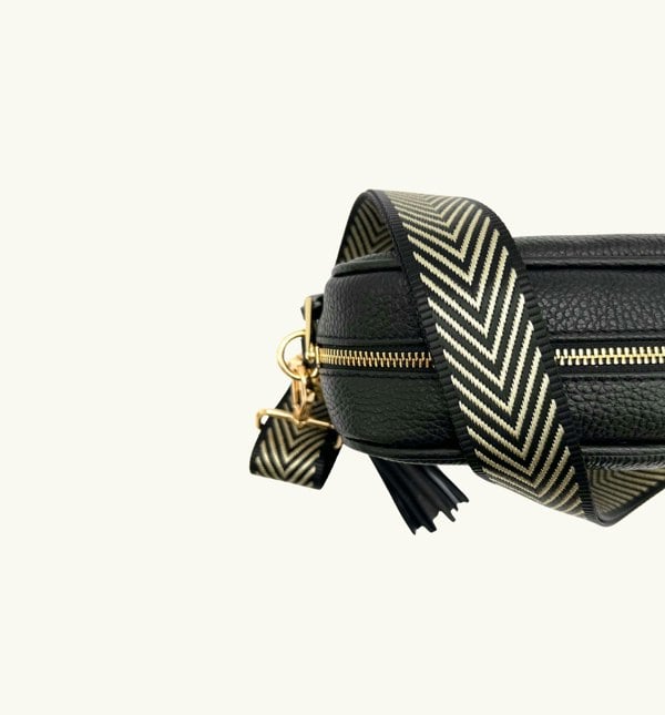 Apatchy Black & Gold Chevron Strap