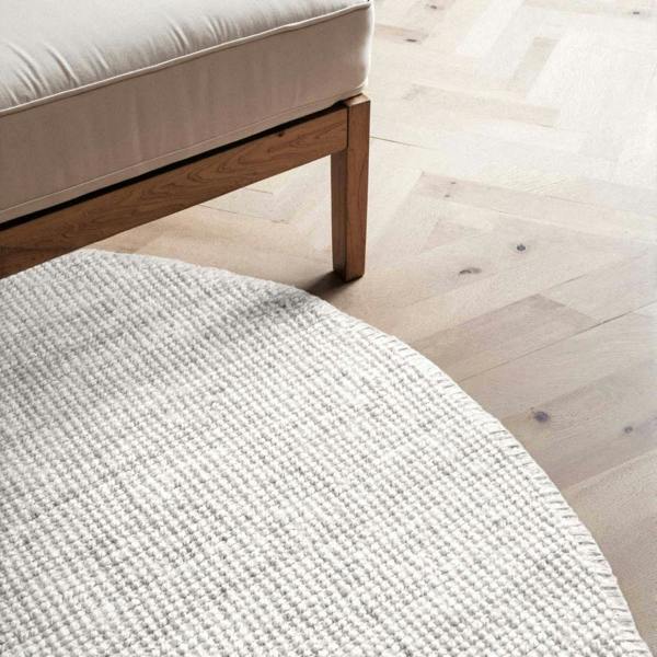 Boucle Jute Jaipur Rug White, textured design, easy care, durable lasting.