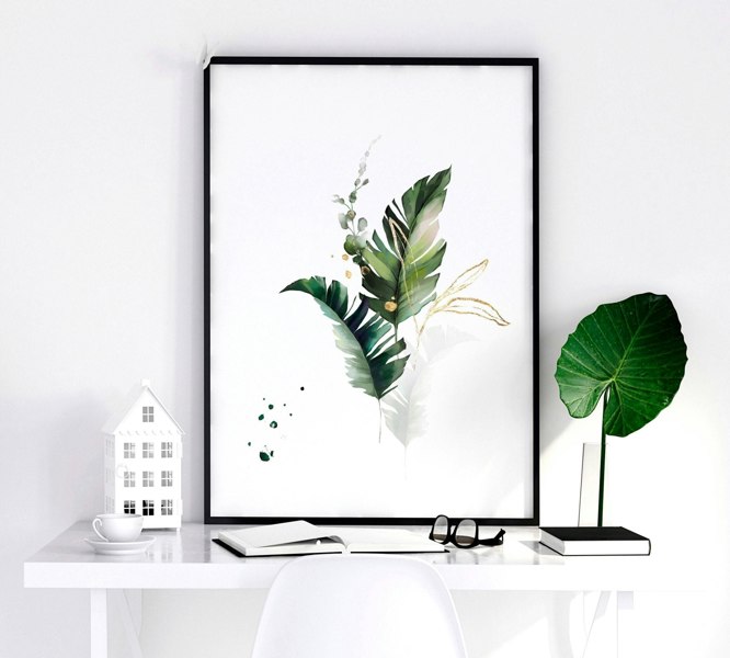 Tropical bedroom decor | set of 3 wall art prints