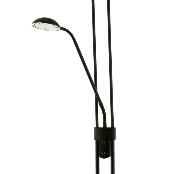 LED Mother and Child Floor Lamp in Matte Black with Rotary Dimmer Switches Image 4