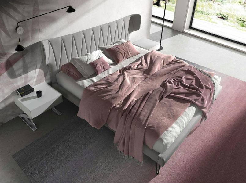 Angel Cerdá Bedside Table White Wood and Chromed Steel 7007