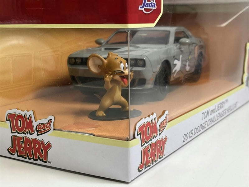 a toy car in a box