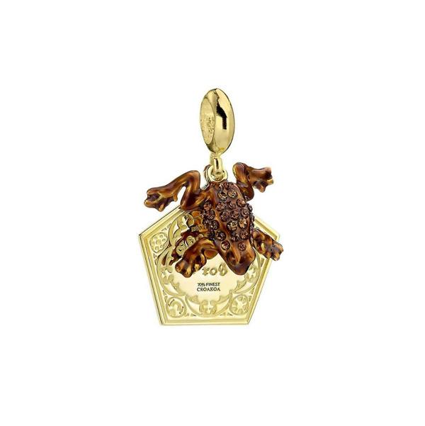 Harry Potter sterling silver chocolate Frog  slider charm with crystals