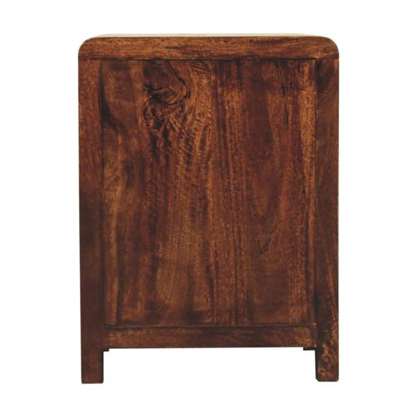 Artisan Furniture Solid Wood California Walnut Naya Bedside, 3 Drawers, Brown