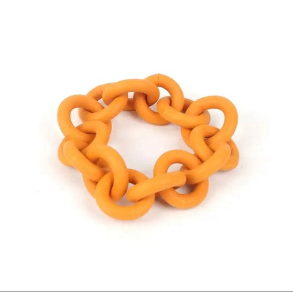 One Of A Kind Club Orange chunky rubber bracelet