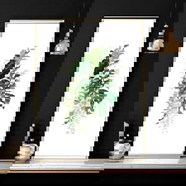 Large prints for living room | set of 3 Tropical wall art prints