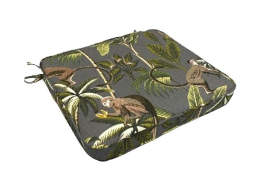 Glendale Square Garden Seat Cushion (Colour Options Available) - TROPICAL GREY