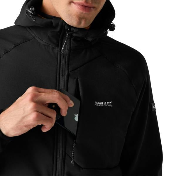 Regatta Mens Ossek Soft Shell Jacket - Black - 