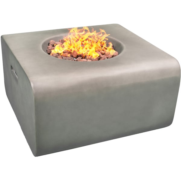 Homeology Fireology ADELPHI Dark Grey Lavish Garden and Patio Gas Fire Pit with Eco-Stone Finish - Fully Assembled