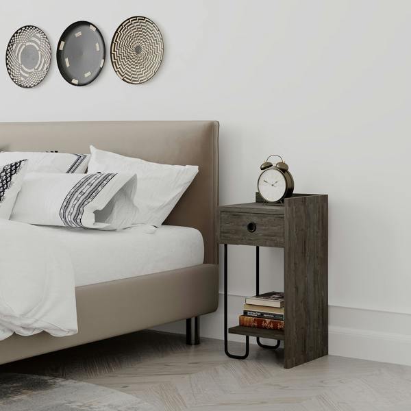 Decortie Sirius Modern Bedside Table Right Module Width 32cm