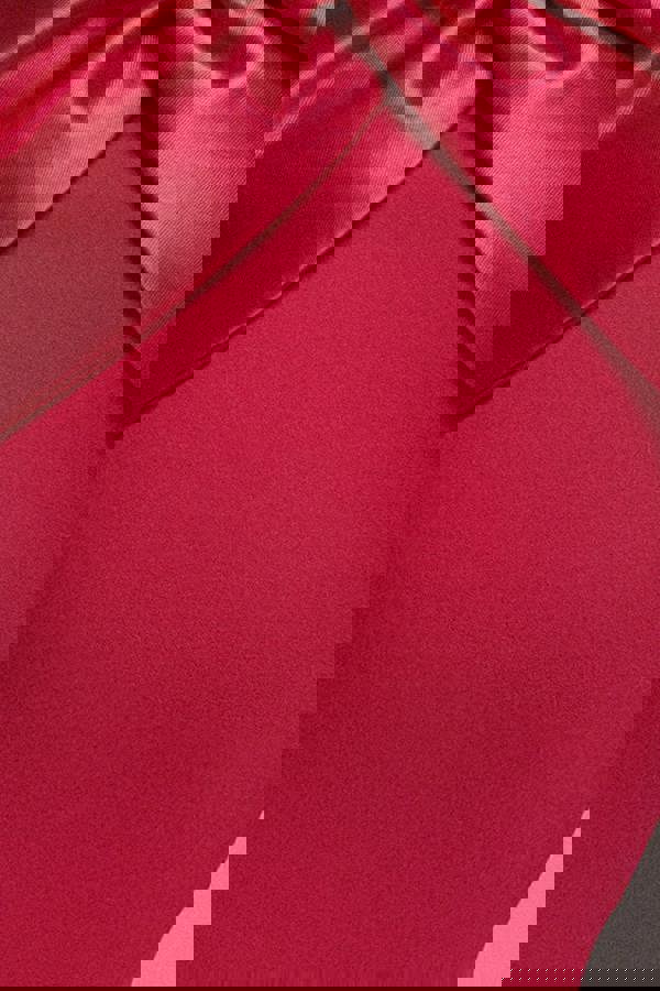 Twist Knot Satin & Scuba Bardot Maxi Dress - Magenta DR4575