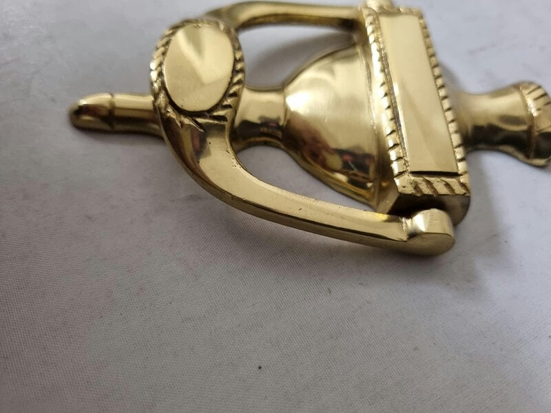 EDH Door Hardware Haven Heritage Urn Door Knocker 5" INCH Georgian Front Door Knocker Brass Gold Urn Style