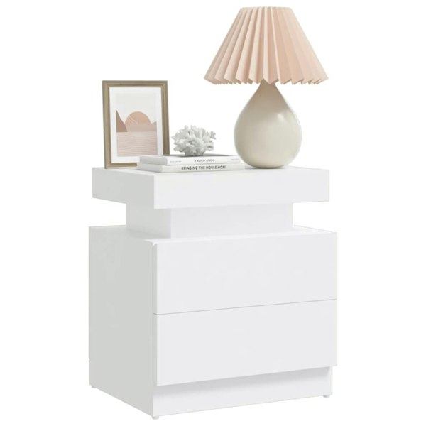 Berkfield Bedside Cabinet White 45x35x52 cm Engineered Wood