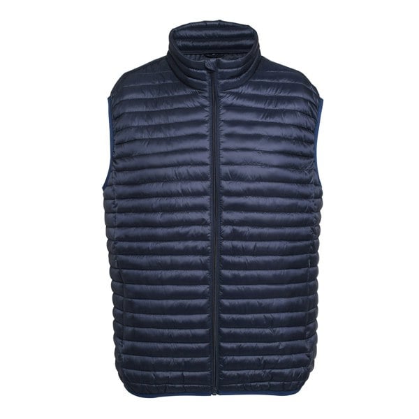 2786 Mens Tribe Fineline Padded Gilet/Bodywarmer - Navy