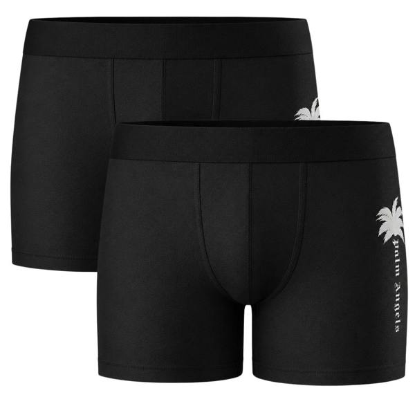 Palm Angels Two-Pack Palm Logo Black Boxer Shorts