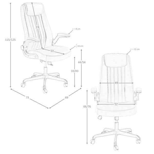 Angel Cerdá Brown leatherette  swivel office chair 4223