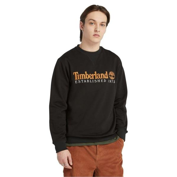 Timberland Mens Established 1973 Cotton Blend Sweatshirt - Black - 