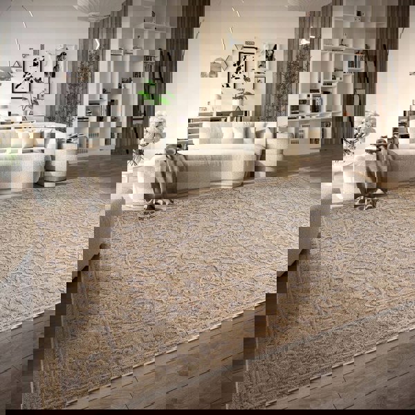 The Rugs Floral Design Soft Pile Rug for Elegance