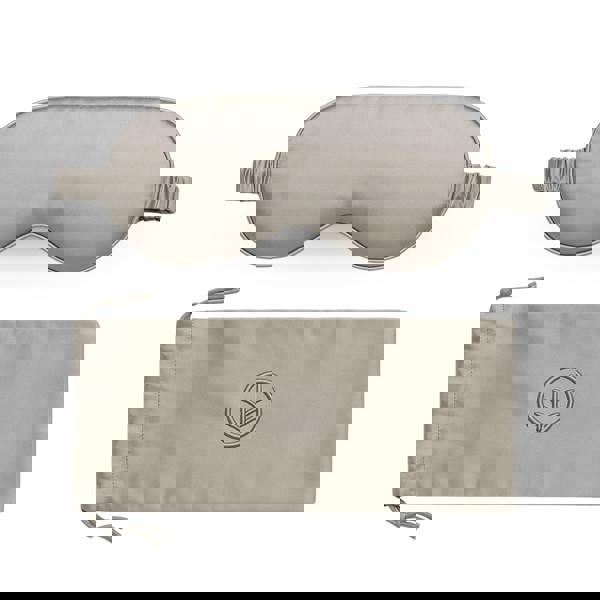 Ethical Bedding Essential Silk Sleep Eye Mask in Grey (Eucalyptus Silk)