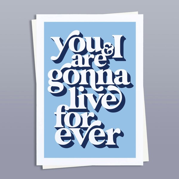 Hands & Hearts Live forever positivity art print