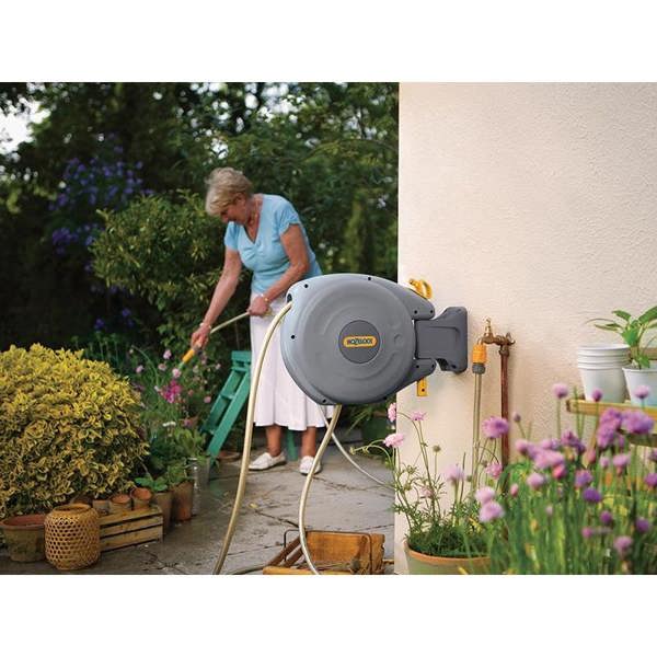 Hozelock 2485 10m Autoreel + 10m Of 10mm Hose - Multi Colour - 