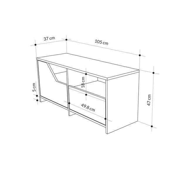 Decortie Modern Nexus Shoe Cabinet 105(W) 2-Door Storage and Open Shelf Space Saver Engineered Wood Hallway