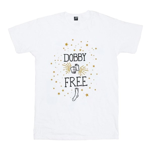 Harry Potter Girls Dobby Is Free Cotton T-Shirt - White