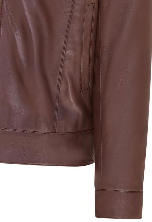 Infinity Leather Mens Retro Classic Leather Harrington Biker Jacket - Drammen