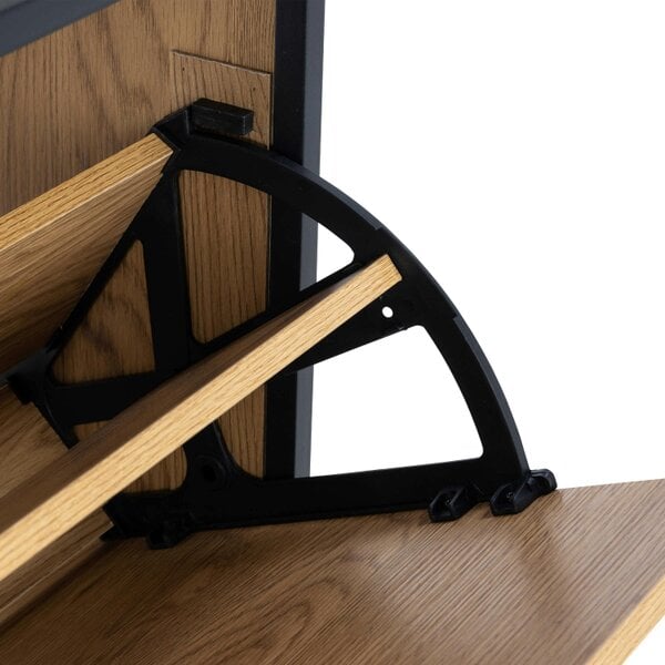 Wyld Haus Taipei Black and Oak Wood 3 Drawer Shoe Cabinet