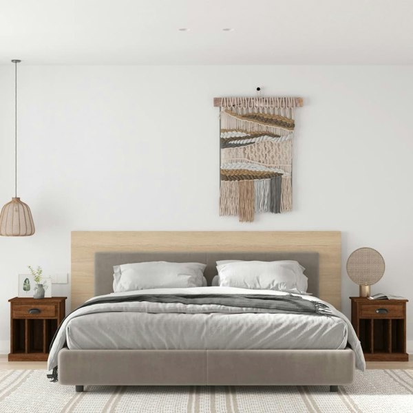 Berkfield Bedside Cabinets 2 pcs Brown Oak 43x36x50 cm