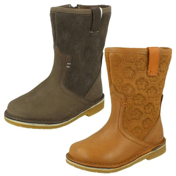 Clarks Girls Clarks Casual Mid Calf Boots Comet Pop