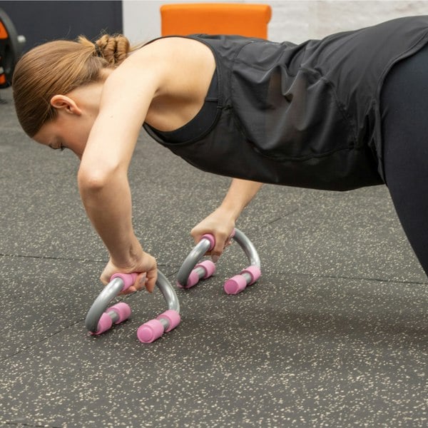 Phoenix Fitness Press Up Push Up Bar Stand - Pink
