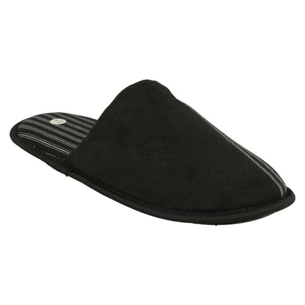 Spot On Mens Spot On Stripy Mule Slippers X2118