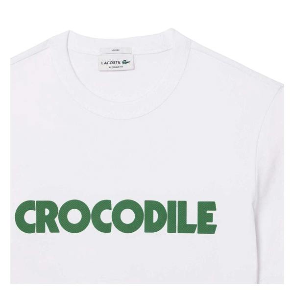 Lacoste Mens Graphic Print Cotton T-Shirt - White - 