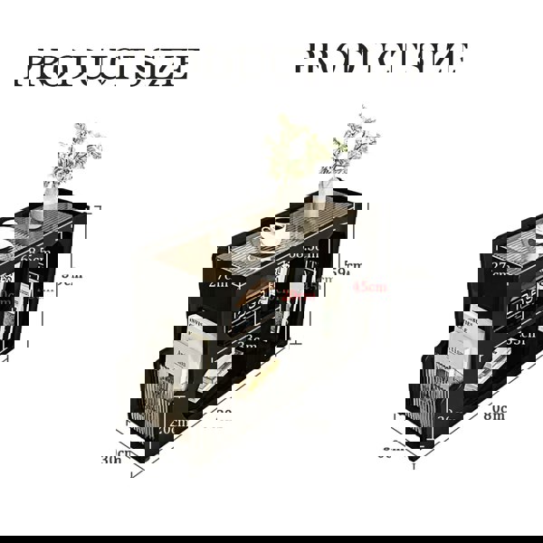 Thaddeus Trolley Style Side Table, Wood-Weilai Concept-Weilai Concept