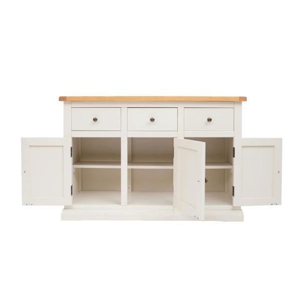 Cabinet Bits Castelli Off White 3 Drawer 3 Door Sideboard Brass Knob