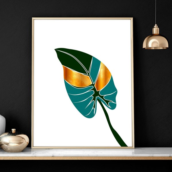 Set of 3 wall prints | Modern Botanical Home office decor