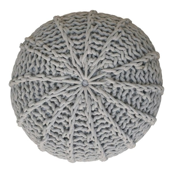Artisan Furniture Grey Cable Pouffe