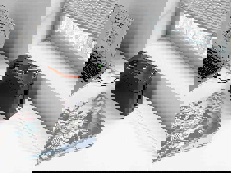 Durable CAVOLINE Cable Management Box Organiser Wire Tidy | Small | Graphite