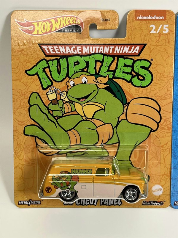 Hot Wheels Teenage Mutant Ninja Turtles TMNT 2 Car Set Real Riders 1:64 DLB45 979N