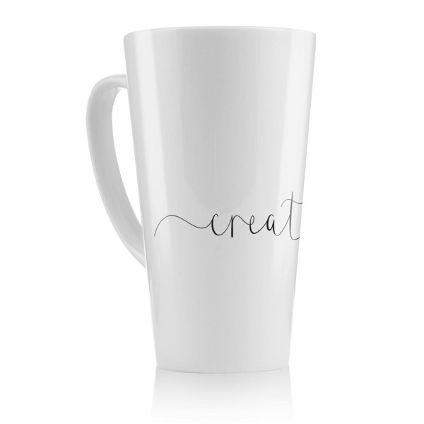 Benjamin Tate Design Text Create Designer Latte Mug