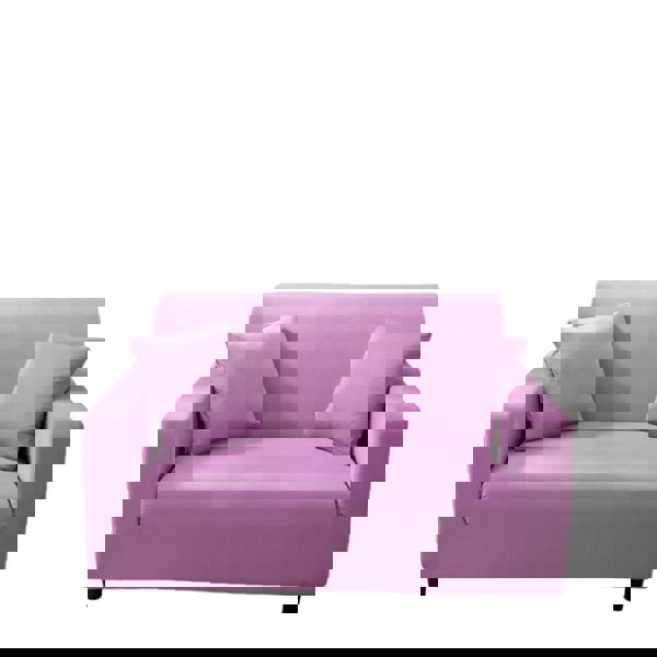 Anyhouz Anyseat 2 Seater Sofa Cover Plain Light Purple Style and Protection For Living Room Sofa Chair Elastic Stretchable Slipcover