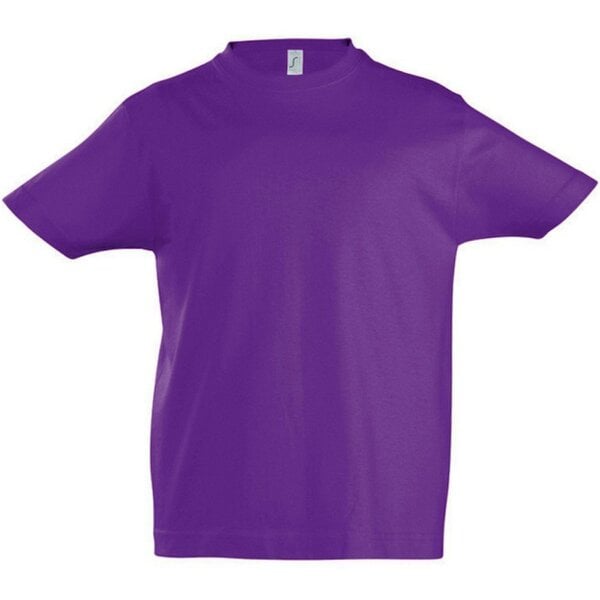 SOLS Kids Unisex Imperial Heavy Cotton Short Sleeve T-Shirt - Dark Purple