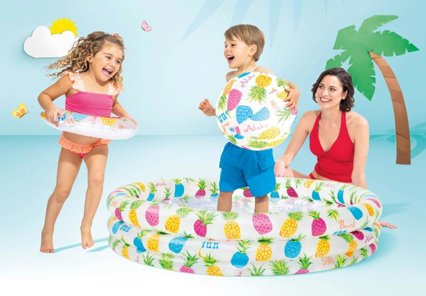 INTEX 52" Inflatable Pineapple Play Pool Set