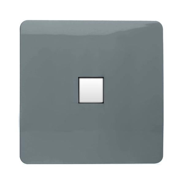 Trendi Switch 1 Gang Cat 3 Telephone Slave Socket in Warm Grey