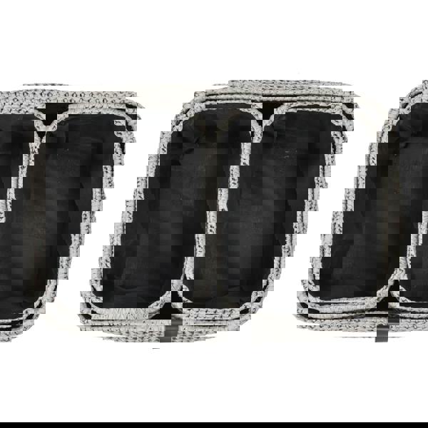 JVL Kenzi Rectangular Fabric Storage Baskets for Home Organisation, Set of 3