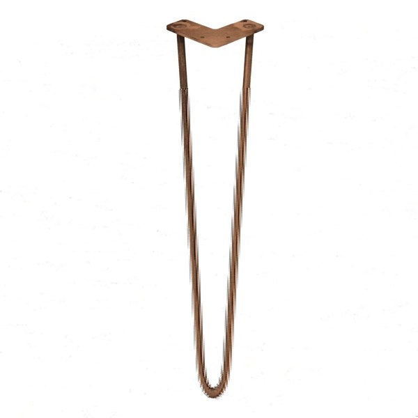 SkiSki 4 x 28" Hairpin Legs - 2 Prong - 10mm - Antique Copper