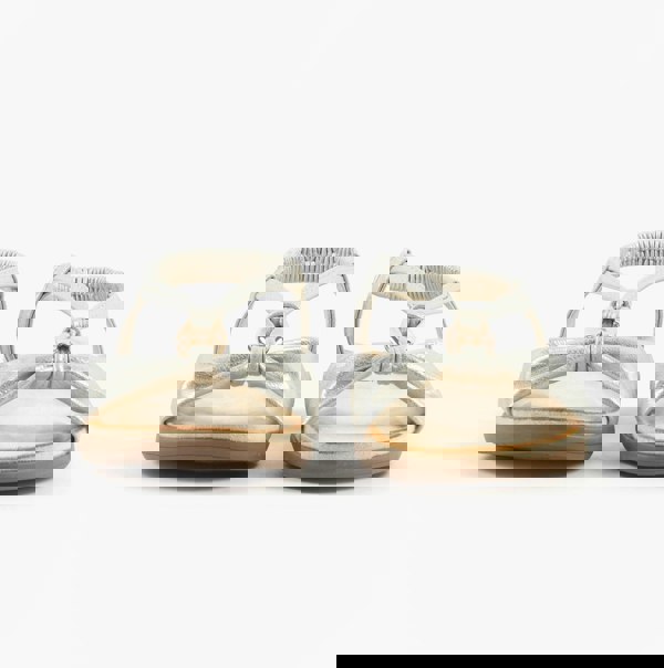 Dr Keller JAN Womens Sandals White Metallic