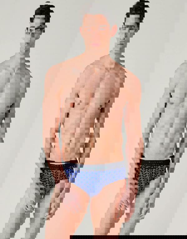 British Boxers Multipack! 4 Pairs of Men's Bamboo Briefs - Minimalist Geometric