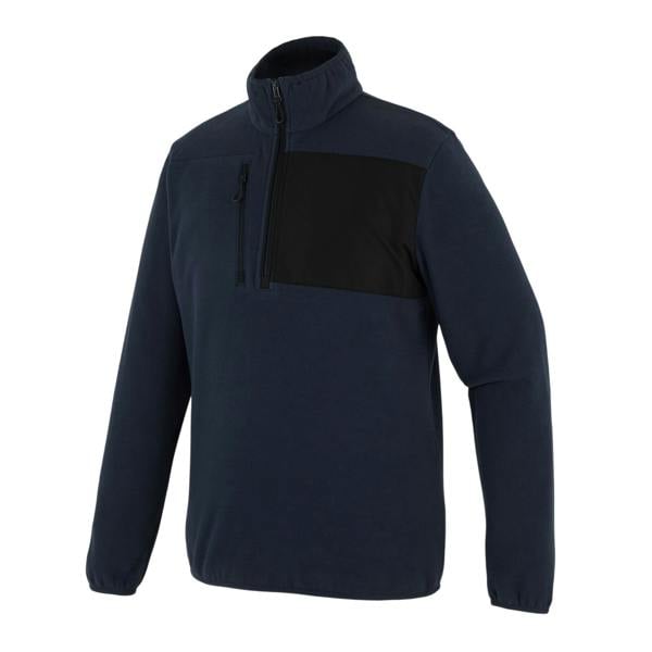 Regatta Mens Active Microfleece Quarter Zip Fleece Top - Navy/Black - 